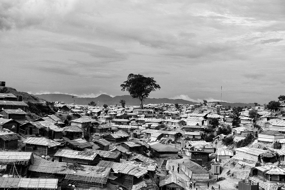 Bangladeş'in güneyindeki Rohingya mülteci kampı.